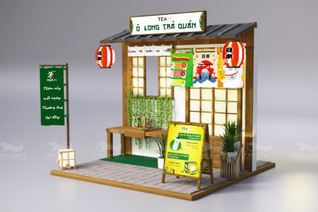 Booth Trưng Bày Tết Tại Siêu Thị Tạo Sự Độc Đáo, Hút Mắt
