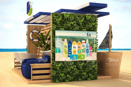 Nhận Làm Booth Trưng Bày Sữa Tắm Giá Rẻ Mẫu Đẹp Cuốn Hút
