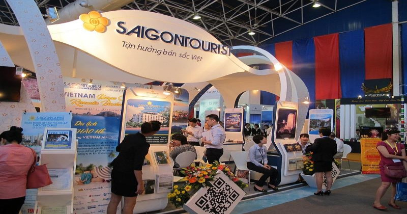 Thiết kế gian hàng hội chợ ấn tượng tại Hội chợ du lịch 2019
