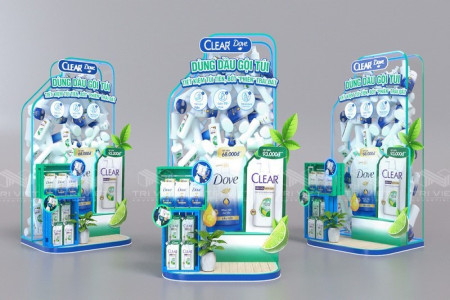 Thiết Kế Booth Sampling Siêu Thị - Booth Bán Hàng Ấn Tượng