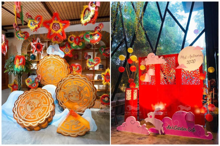Thi Công Gian Hàng Bánh Trung Thu Thiết Kế Đẹp, Thu Hút