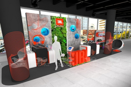 Booth Trưng Bày Sản Phẩm Phụ Kiện Độc Đáo Cho Thương Hiệu